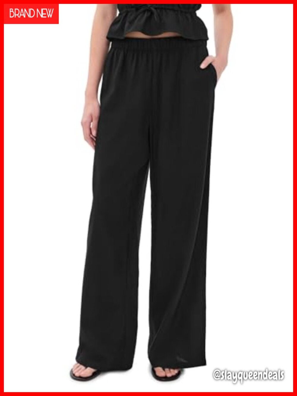 PAIGE Jude High Rise Wide Leg Trouser Elastic Waist Pants
